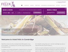 Tablet Screenshot of hotelfelix.co.uk